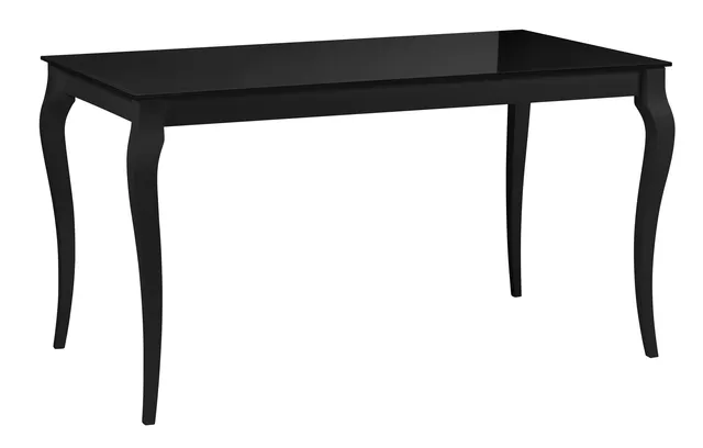 Bresso Glass Top Dining Table With Extension, Black