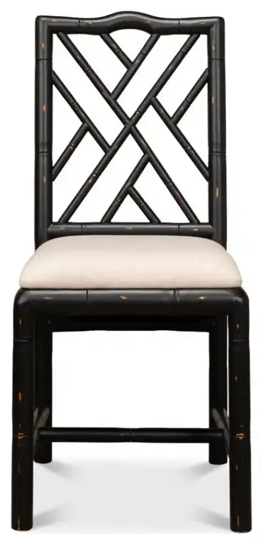 Brighton Bamboo Black Wood Dining Chairs