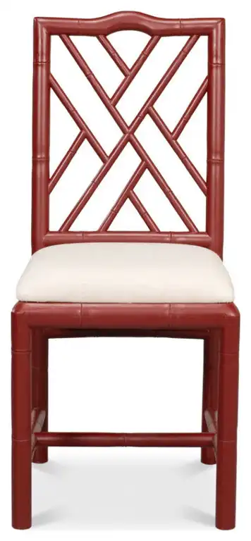 Brighton Bamboo Red Dining Chairs Set of 2
