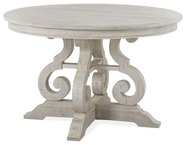 Bronwyn Alabaster And Toasted Nutmeg 48" Round Dining Table