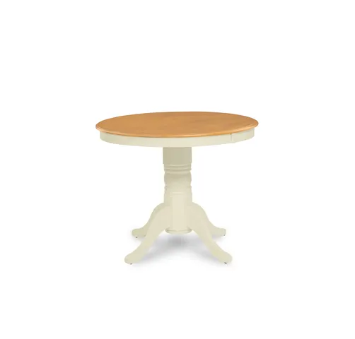 Brookline 36" Round Dining Room Table in Buttermilk Oak Finish
