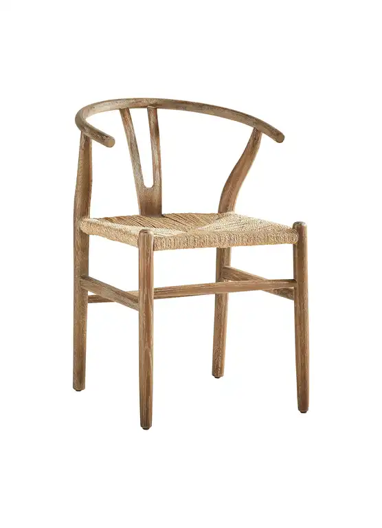 Broomstick Accent Chair, Gray/Brown