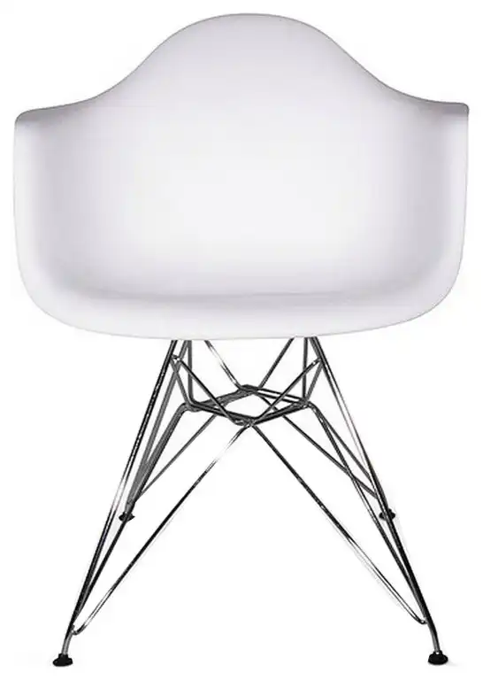 Bucket Chair Metal Legs, White