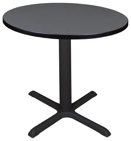 Cain 30" Round Breakroom Table, Gray