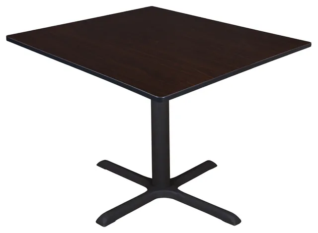 Cain 48" Square Breakroom Table- Mocha Walnut