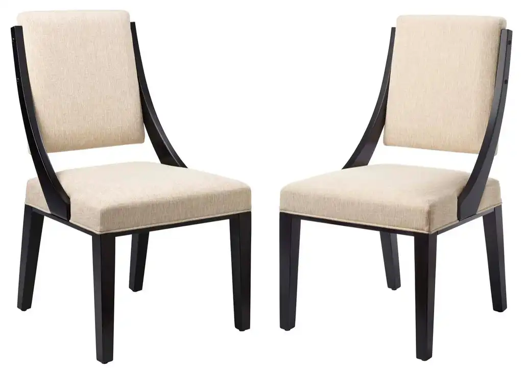 Cambridge Upholstered Dining Chairs Set of 2, Beige