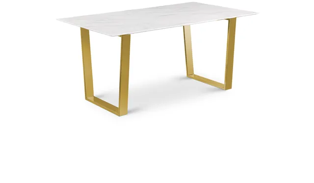 Cameron Dining Table, Gold