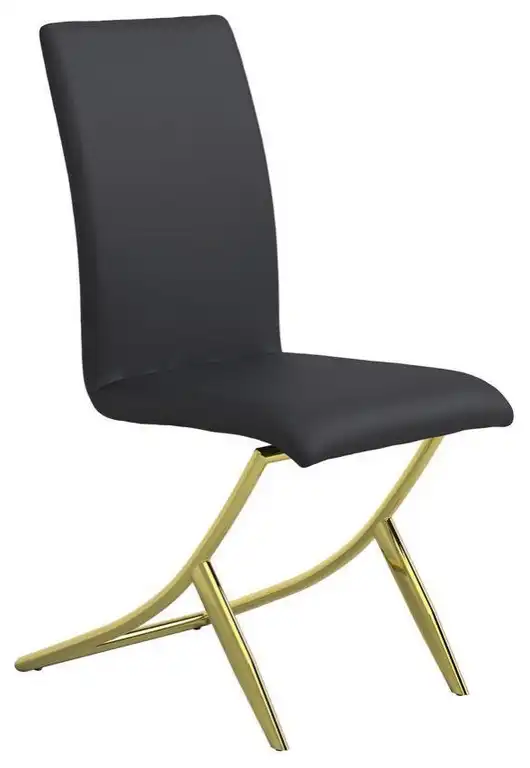 Carmelia Upholstered Side Chairs Black (Set of 4)