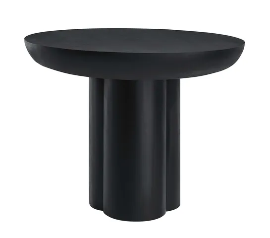 Caspian 40" Round Concrete Dining Table, Black