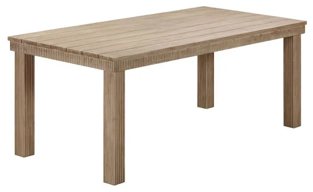 Cassie Natural 75" Rectangular Outdoor Dining Table