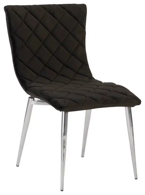 Cayman Dining Chair, Black Velvet