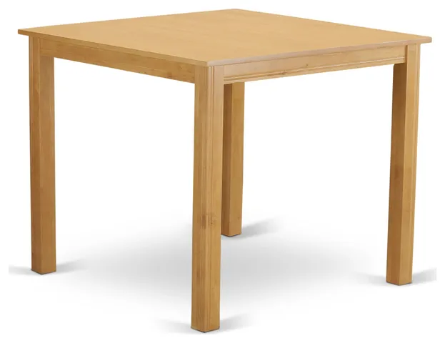 Cft-Oak-T Caf Pub, Counter Height Square Table Natural Oak Finish