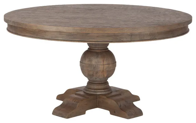 Chatham Downs 48-Inch Round Dining Table in Weathered Teak Finish
