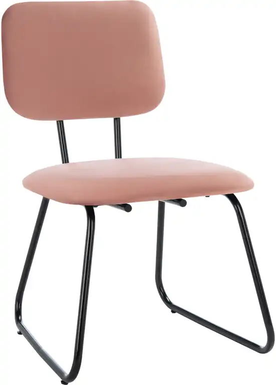 Chavelle Side Chair, Set of 2, Dusty Rose Velvet
