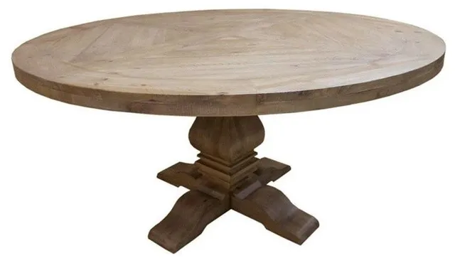Coaster Donny Osmond Home Florence Round Pedestal Dining Table, Natural 180200