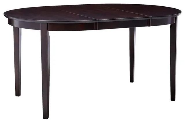 Coaster Gabriel Oval Butterfly Leaf Wood Dining Table in Cappuccino