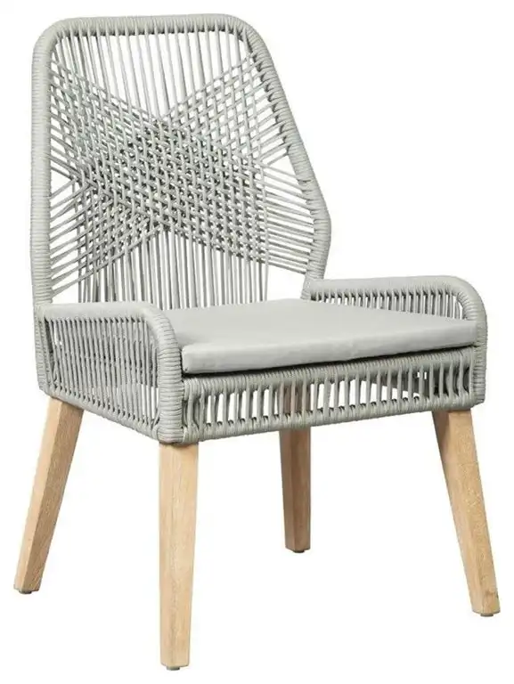 Coaster Nakia Woven Back Transitional Wood Side Chairs Gray