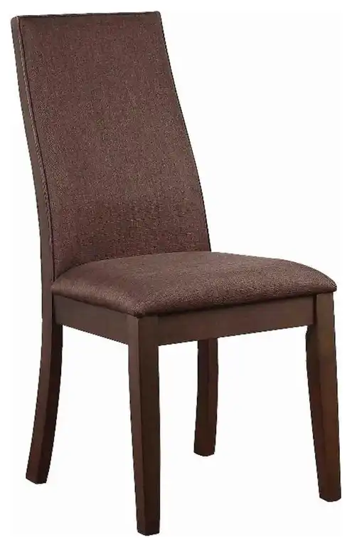 Coaster Spring Creek Upholstered Fabric Dining Chairs in Brown