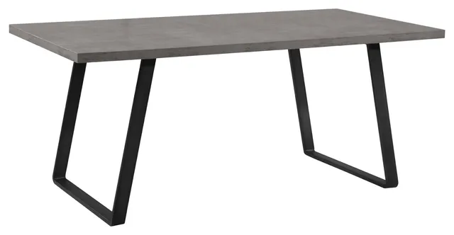 Coronado Dining Table, Gray Powder Coated Finish With Cement Gray Top