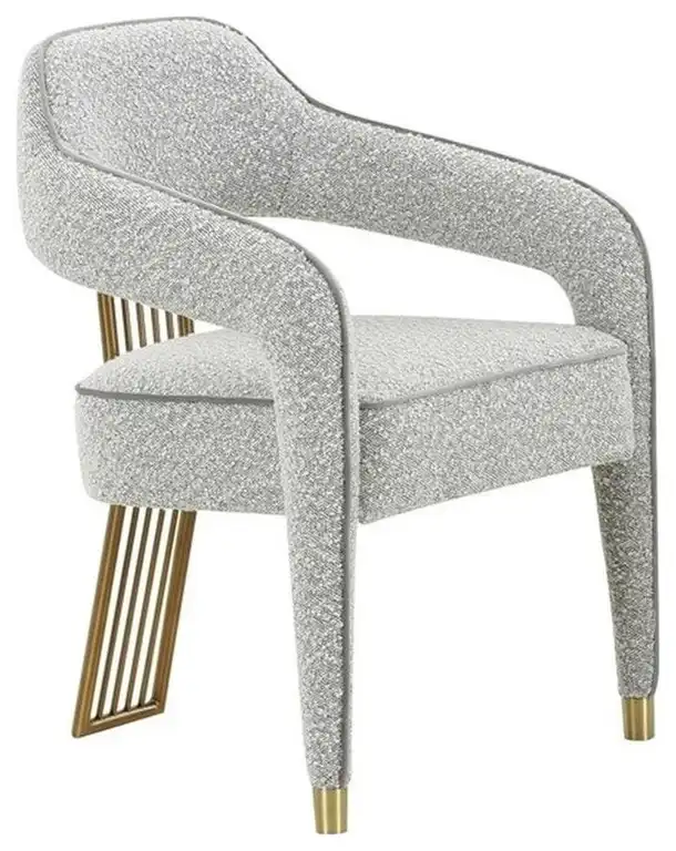 Corralis Speckled Grey Boucle Dining Chair