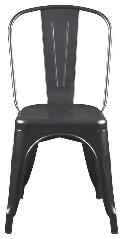 Corsair Stacking Side Chair, Set of 4, Black