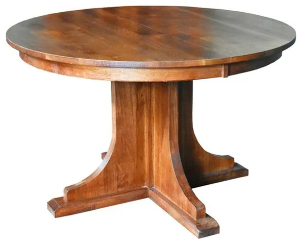 Crafters and Weavers Arts and Crafts Solid Wood Dining Table in Cherry