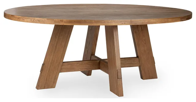 Crescent 80" Oval Reclaimed Oak Dining Table by Kosas Home