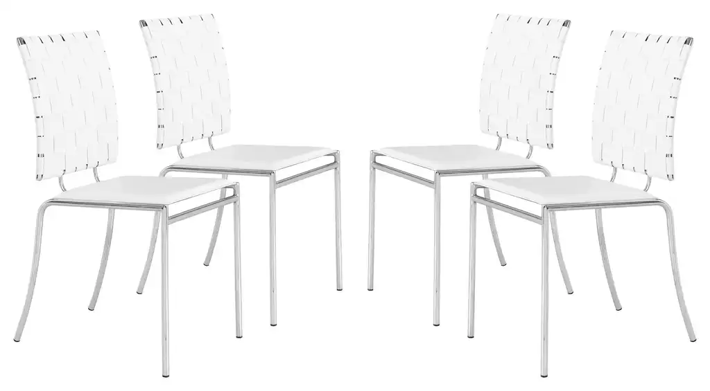 Criss Cross Dining Chair (Set of 4) White