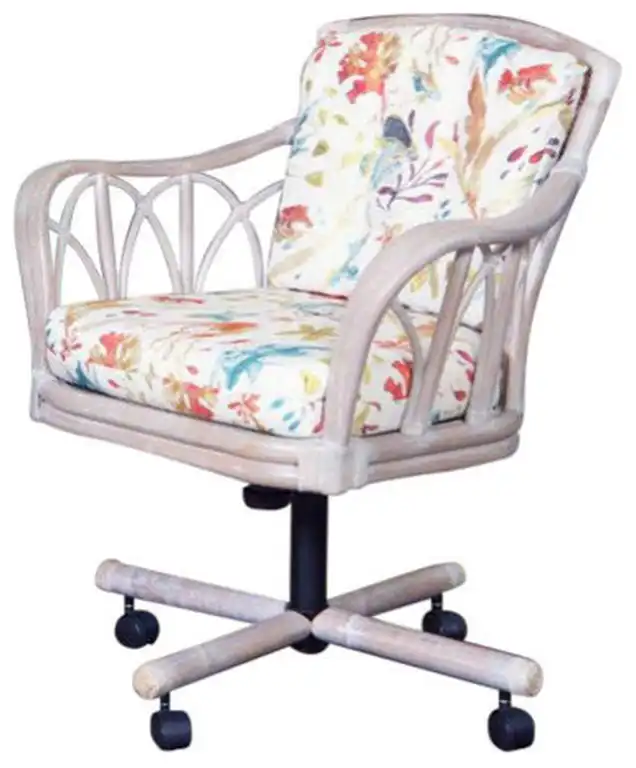 Cuba Tilt Swivel Caster Dining Chair In Rustic Driftwood, Timo Denim