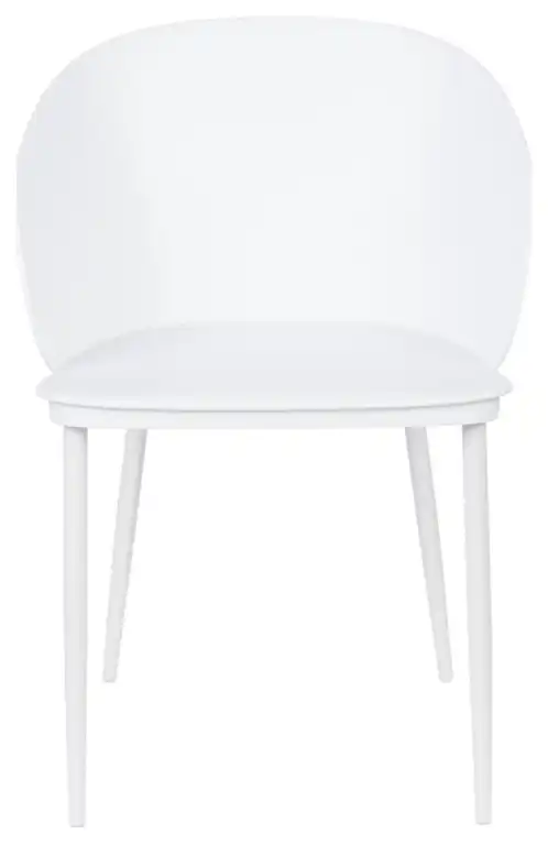Curvy White Dining Chairs (2), DF Gigi
