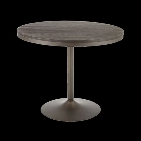 Dakota Industrial Dining Table, Antique Metal, Espresso Bamboo