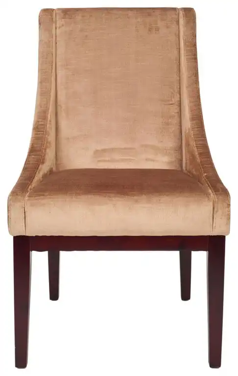 Dana Velvet Sloping Arm Chair (Set of 2) Mink Brown