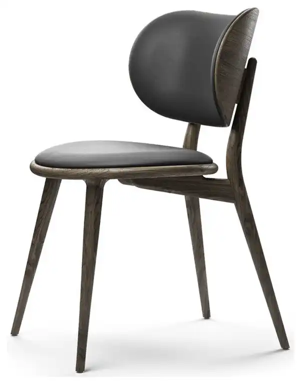 Danish Midcentury Modern Wood & Leather Dining Chair