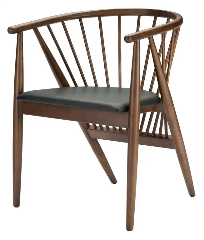 Danson Black Naugahyde Dining Chair, HGYU103