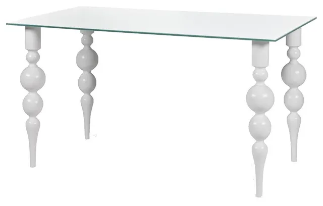 Delux Clear Glass Dining Table