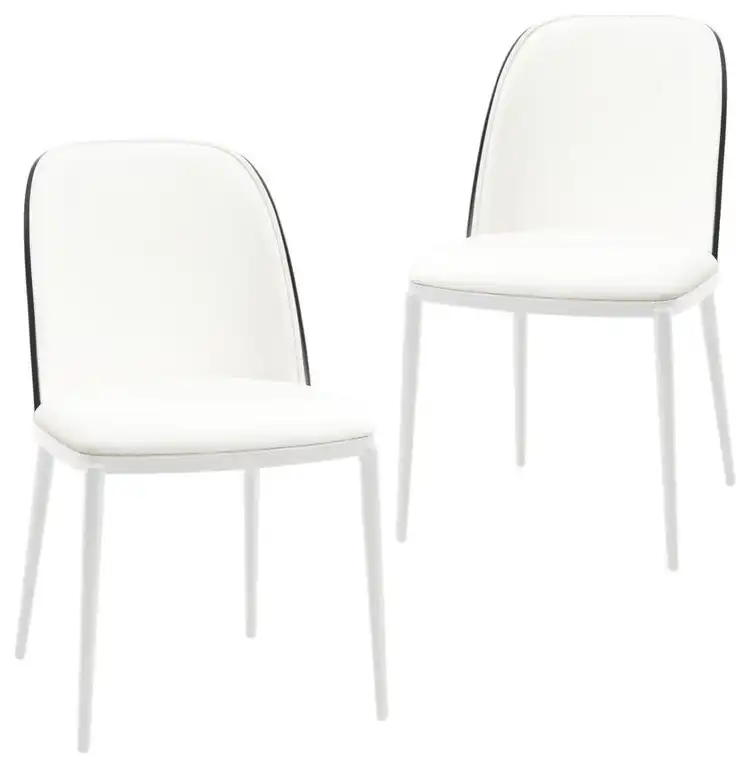 Dining Side Chair with Leather Seat