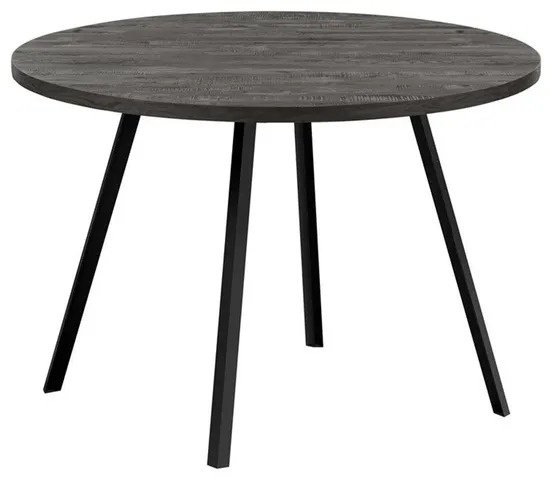 Dining Table 48" Round Small Kitchen Dining Room Metal Laminate Black