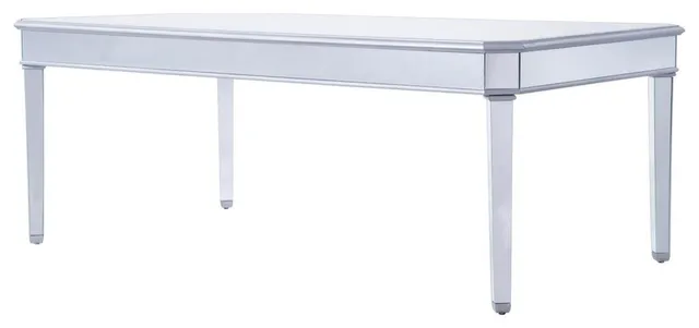 Dinning Table 80" X 44" X 30" In Silver Paint