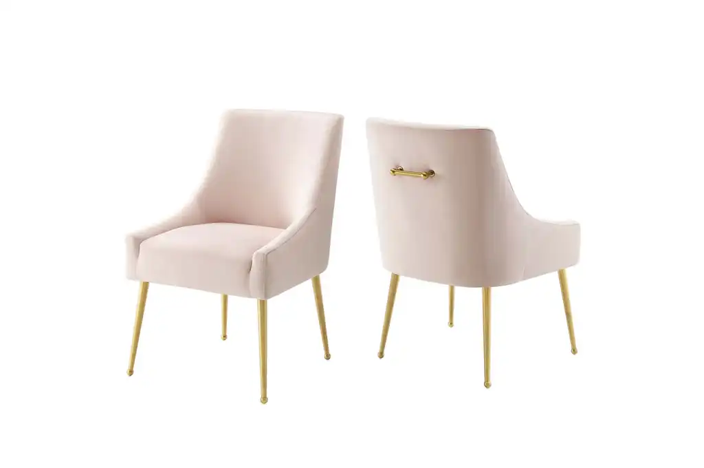 Discern Upholstered Performance Velvet Dining Chair Set of 2