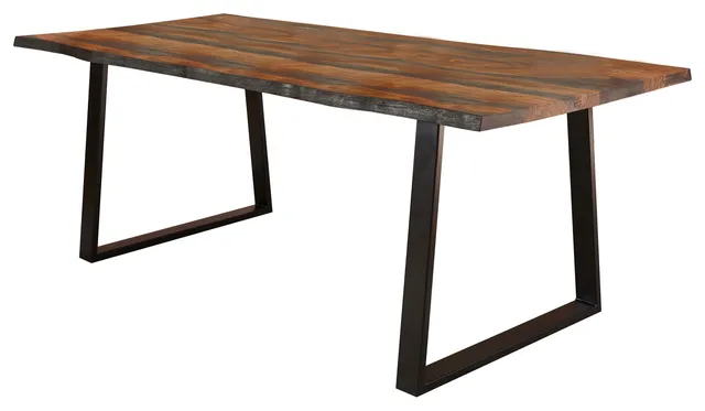 Ditman 80" Live Edge Dining Table Grey Sheesham