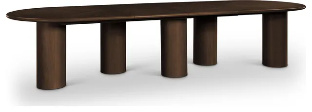 Dolan Rubberwood and Veneer Dining Table, Brown