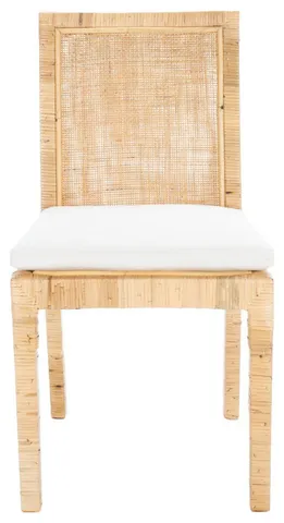 Dorea Cane Dining Chair W/ Cushion set of 2