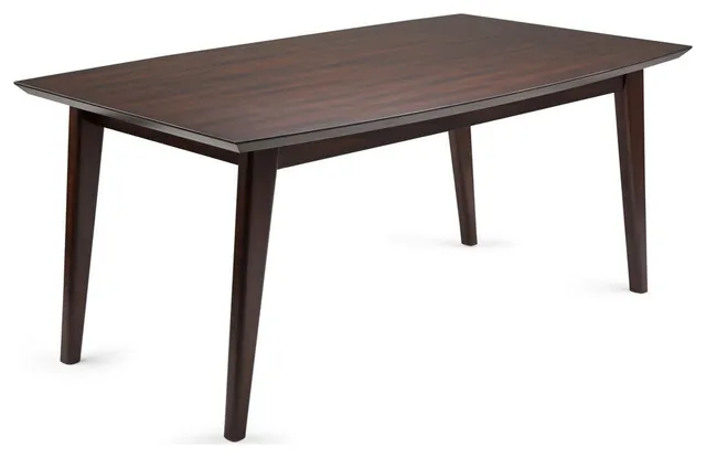 Draper SOLID HARDWOOD & Rubberwood 66 in x 40 in Rectangle Dining Table
