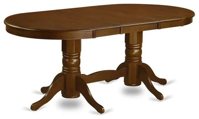 East West Furniture Vancouver Oval Traditional Wood Dining Table in Espresso