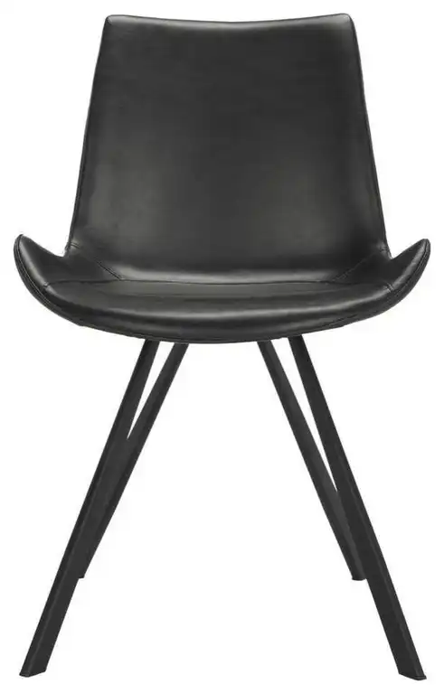 Edwards Midcentury Modern Dining Chair set of 2 Black / Black