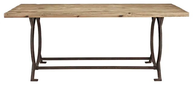 Effuse Rectangle Wood Top Dining Table