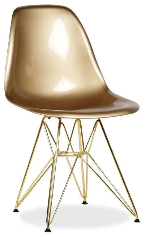 Eiffel Shinny Gold Chair (Set Of 4)