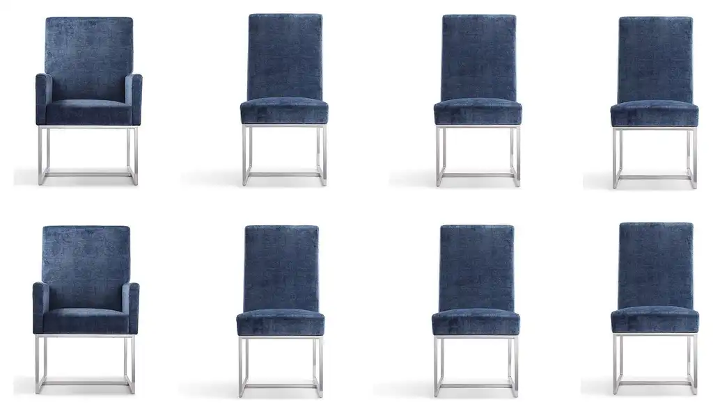 Element 8-Piece Dining Chairs, Blue