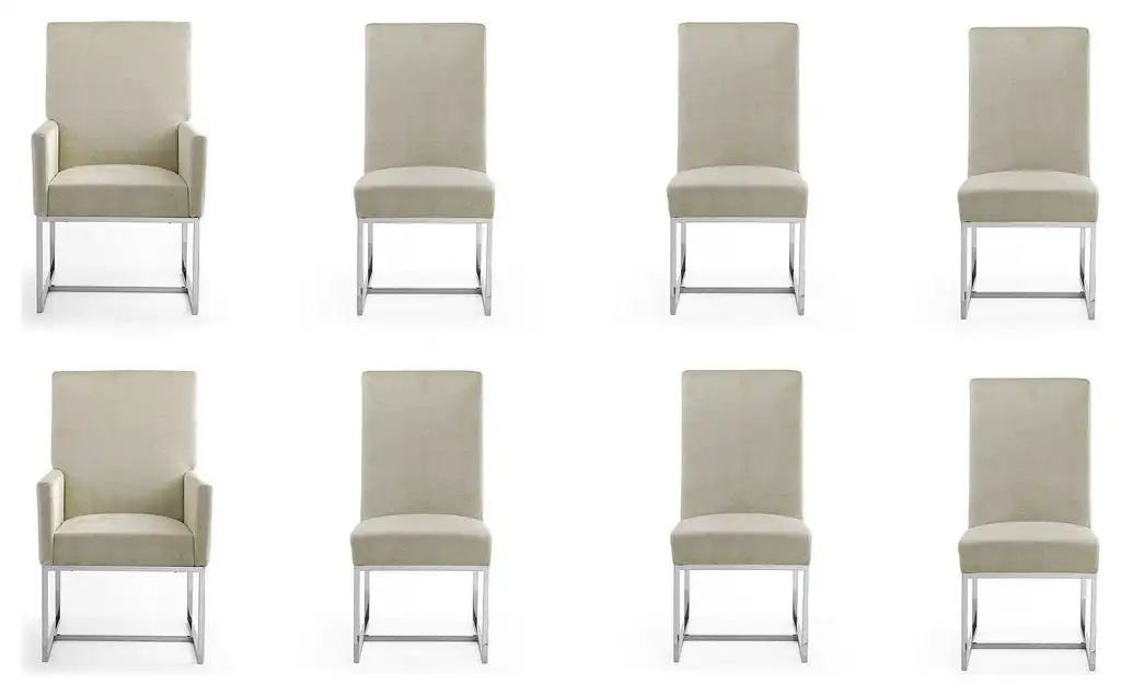 Element 8-Piece Dining Chairs, Champagne
