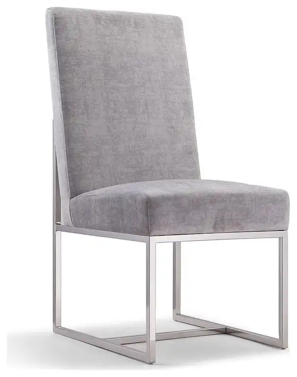Element Velvet Dining Chair, Grey